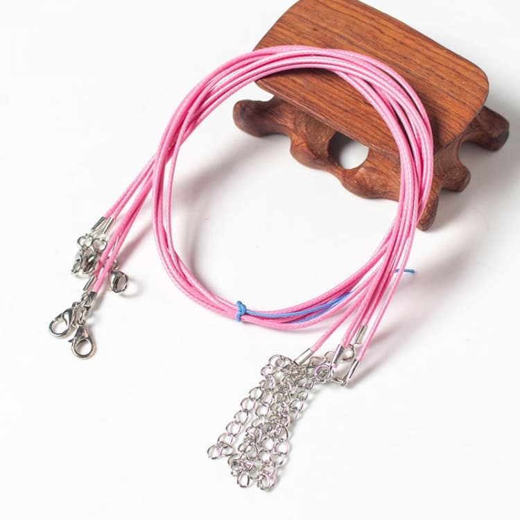 100 PCS Crystal Pendant Necklace Rope Jewelry Lanyard(Pink) - Immagine 1