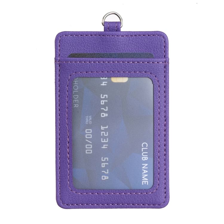 BFK15 Vertical ID Card Bag with Lanyard(Purple) - Immagine 1