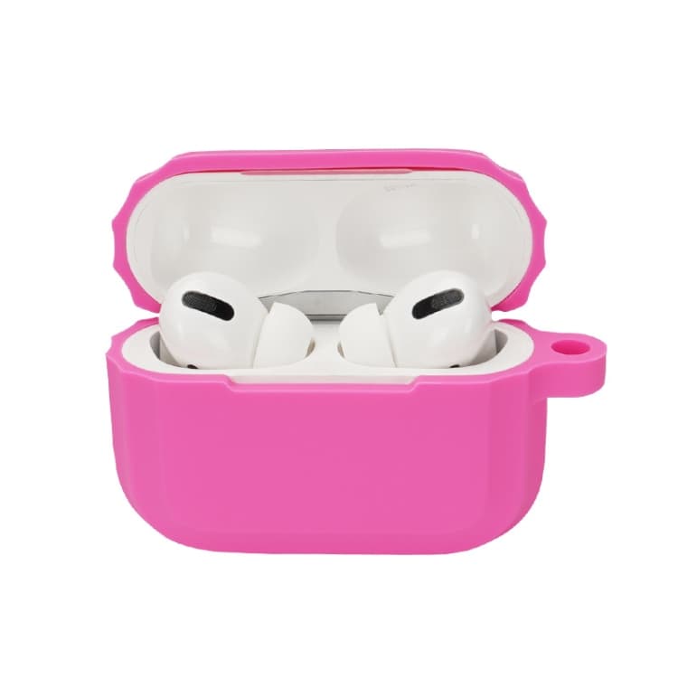 Custodia in silicone morbido per auricolari Bluetooth per AirPods Pro (Rosso Rosa) - Immagine 1