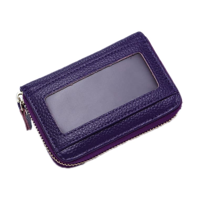 Business Multi-Position Zipper Organ Card Holder(Purple) - Immagine 1