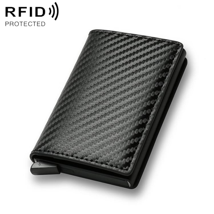 C1804H1 RFID Carbon Fiber Wallet For Men(Black Carbon Fibers) - Immagine 1