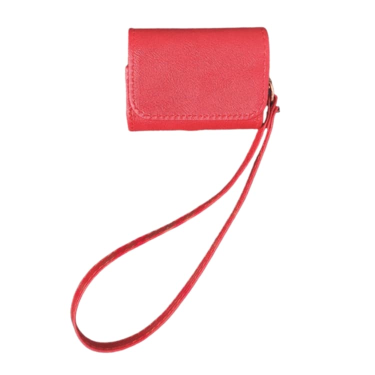 Custodia antiurto in PU con texture in pelle di mucca per AirPods 3 (Rosso) - Immagine 1