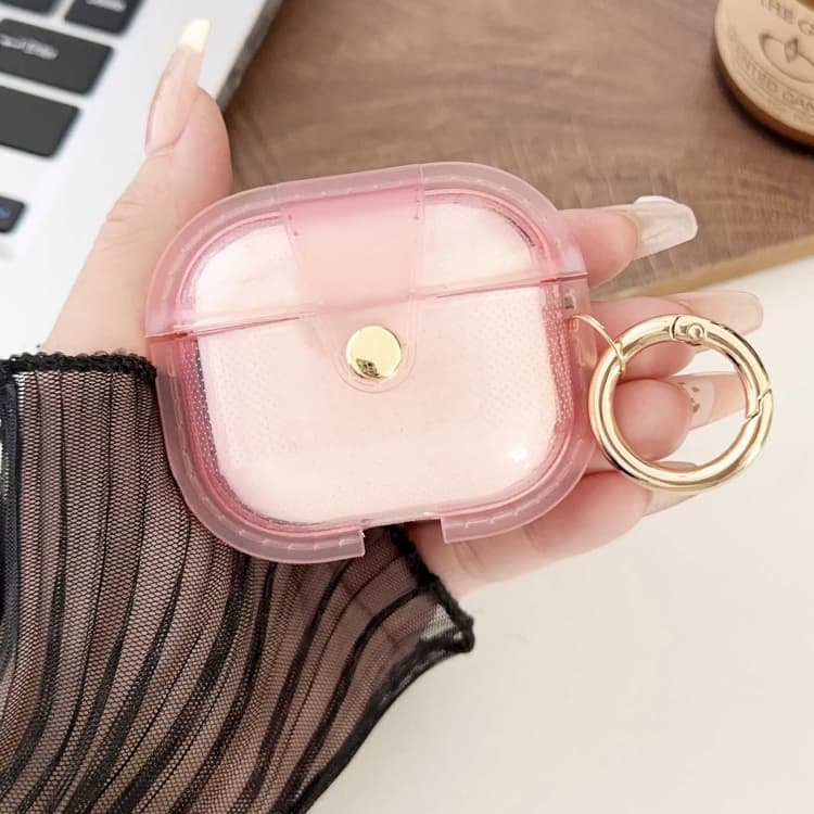 Custodia trasparente in TPU magnetico per AirPods 3 (Rosa) - Immagine 1
