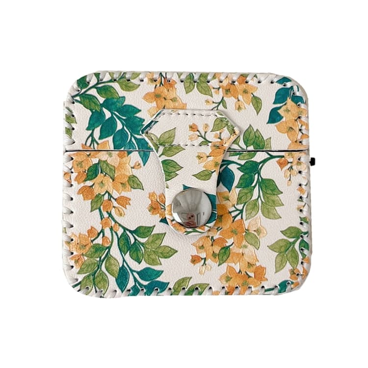 Custodia in pelle PU per auricolari wireless AirPods 3 (Fiore giallo) - Immagine 1