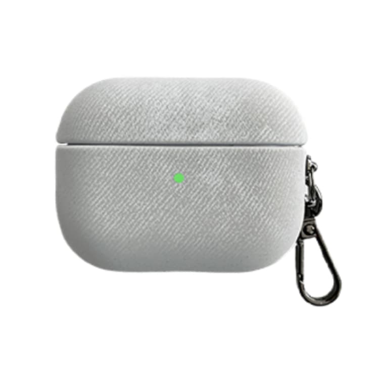 Custodia protettiva in pelle scamosciata per AirPods Pro (Bianco) - Immagine 1