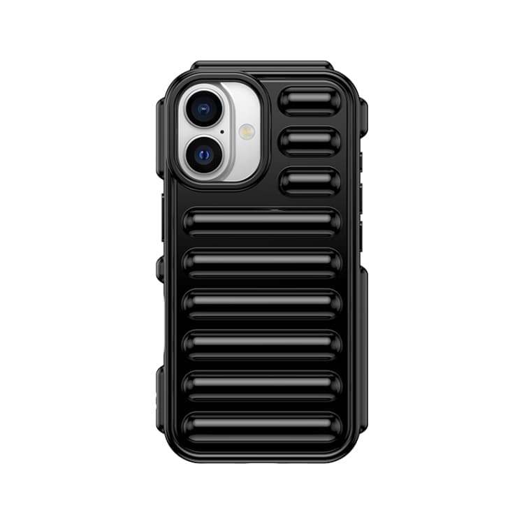 For iPhone 16 Capsule Series Candy Color TPU Phone Case(Black) - Immagine 1