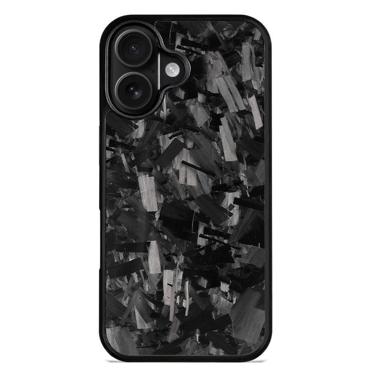 For iPhone 16 Carbon Fibre PC + TPU Magnetic Phone Case(Black) - Immagine 1