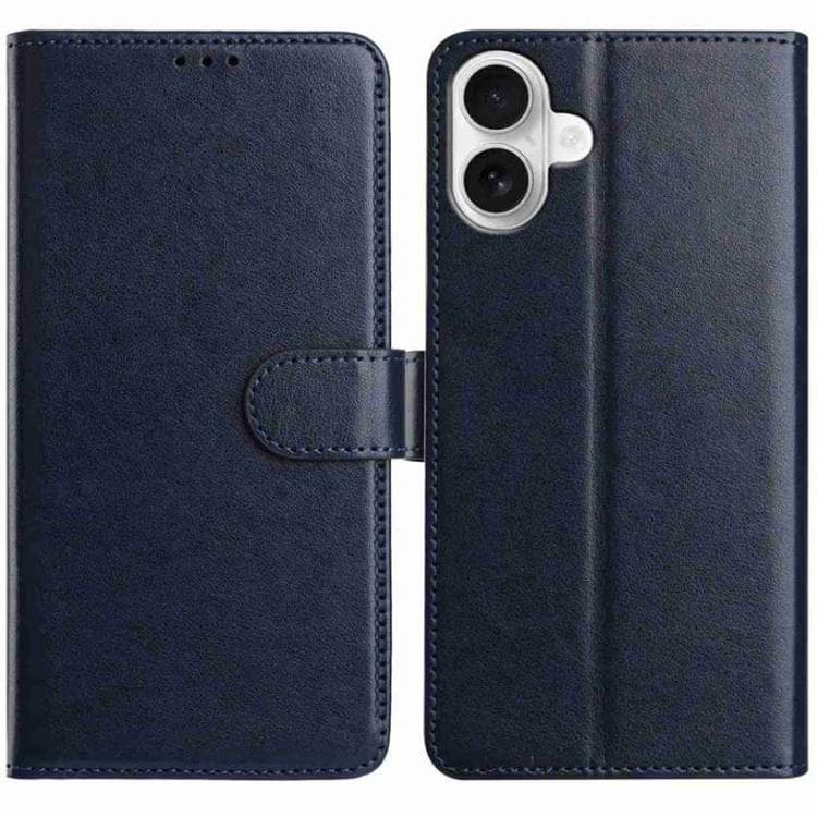 For iPhone 16 Lambskin 8-card Slot Leather Phone Case(Dark Blue) - Immagine 1