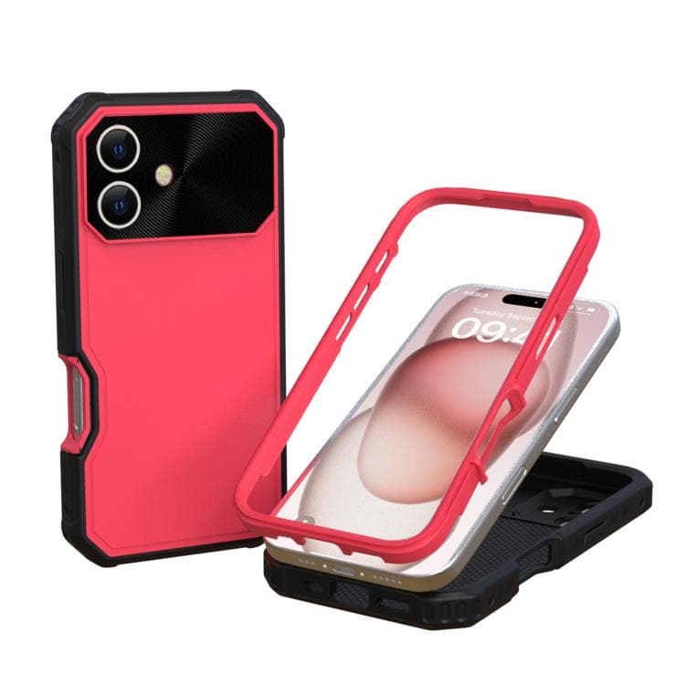 For iPhone 16 PC Hybrid TPU MagSafe Phone Case(Red) - Immagine 1