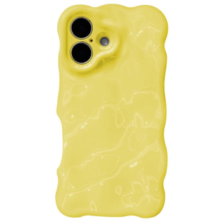 For iPhone 16 Plus Wave Bubbles TPU Phone Case(Baby Yellow) - Immagine 1