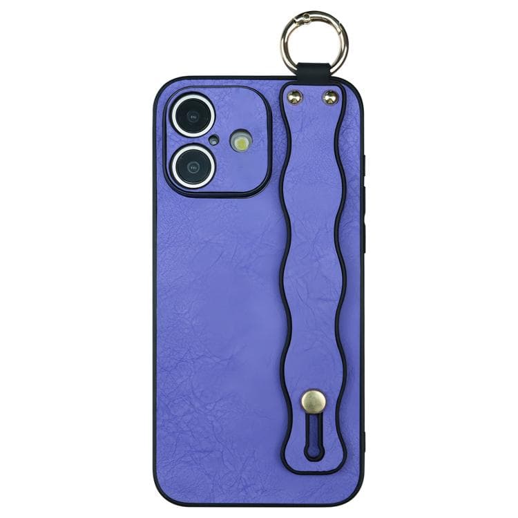 Supporto per polso ondulato per iPhone 16 Custodia in TPU (Viola) - Immagine 1