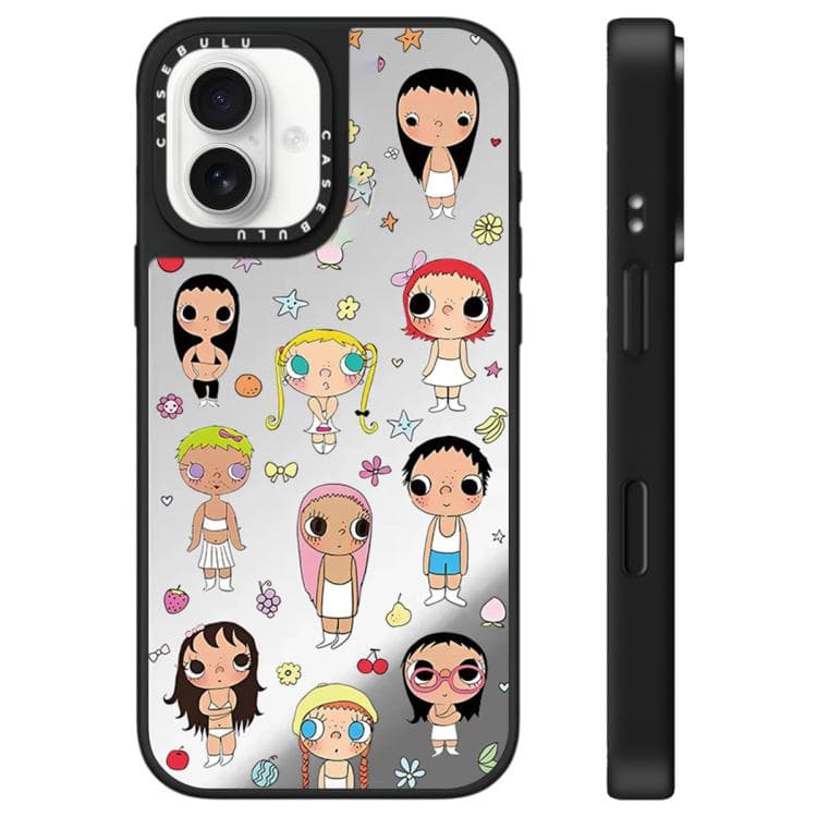For iPhone 16 YUY Series Pattern Mirror Phone Case(YUY Friends) - Immagine 1