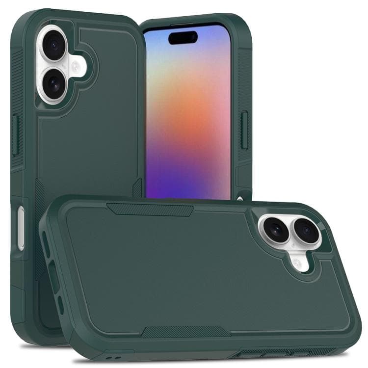 For iPhone 17 2 in 1 PC + TPU Phone Case(Dark Green) - Immagine 1