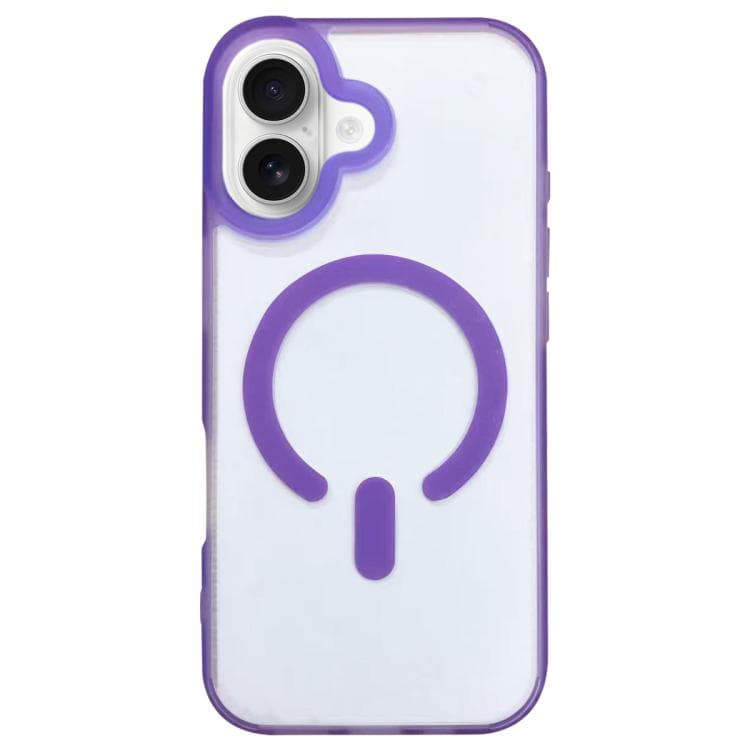 For iPhone 17 Dual-Side Frosted MagSafe Clear Phone Case(Purple) - Immagine 1