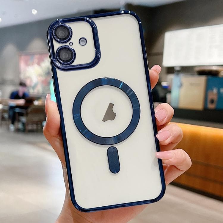 For iPhone 17 Electroplating MagSafe Phone Case(Dark Blue) - Immagine 1