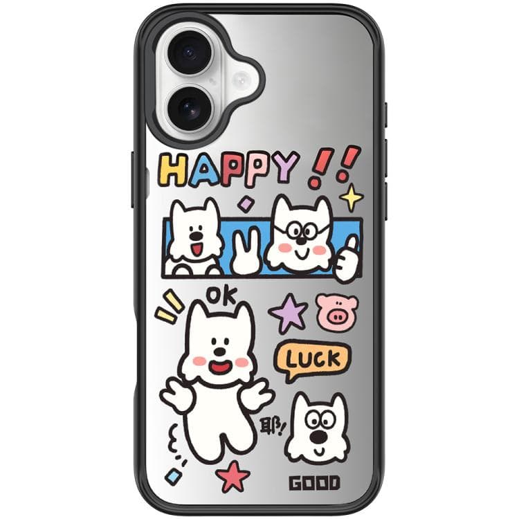 For iPhone 17 Good Day Pattern Magnetic Phone Case(Black) - Immagine 1
