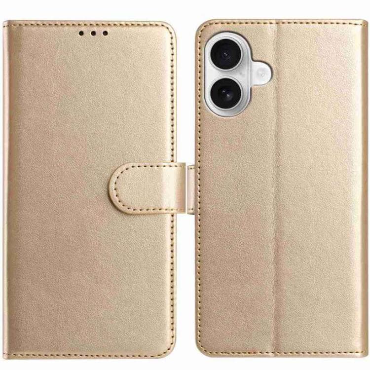 For iPhone 17 Lambskin 8-card Slot Leather Phone Case(Gold) - Immagine 1