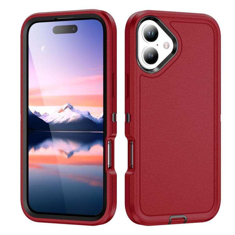 For iPhone 17 Life Waterproof Rugged Phone Case(Red + Black) - Immagine 1