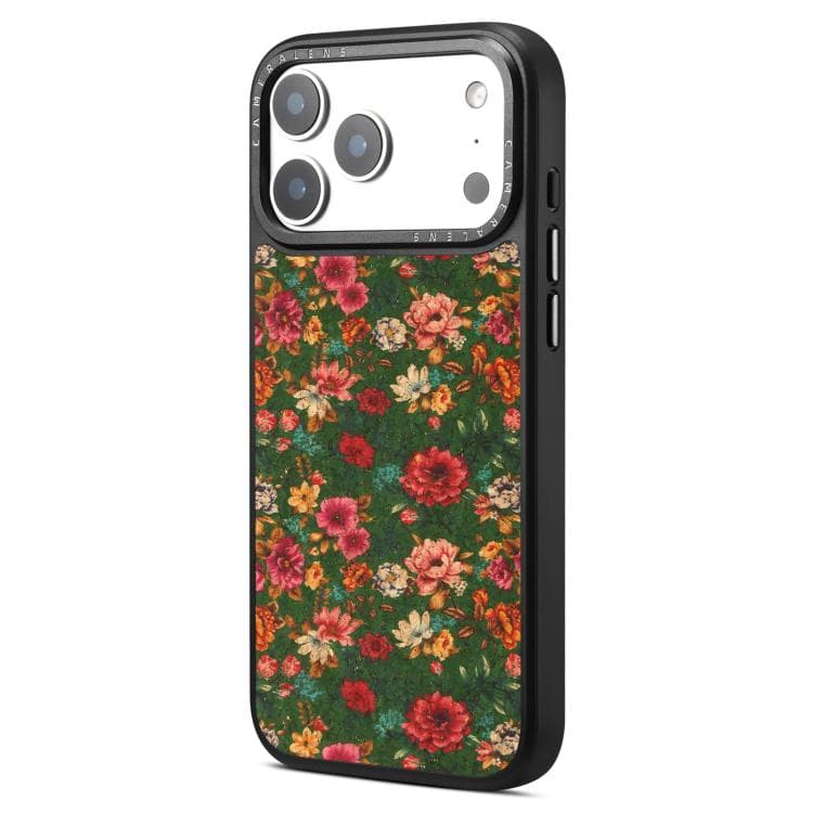 For iPhone 17 Pro Denior Peony Series Magnetic Phone Case(Green) - Immagine 1