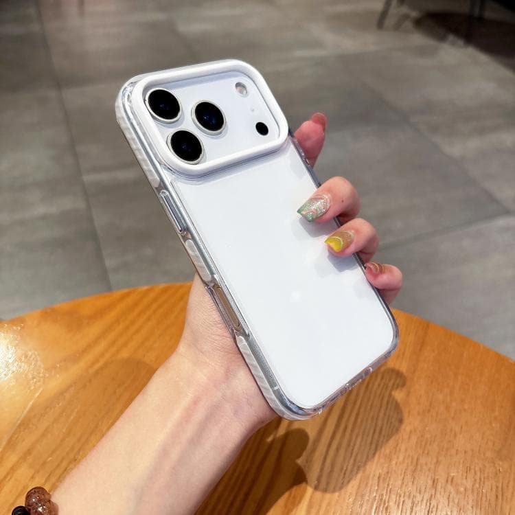 For iPhone 17 Pro Max Dual-Color PC Hybrid TPU Phone Case(White) - Immagine 1