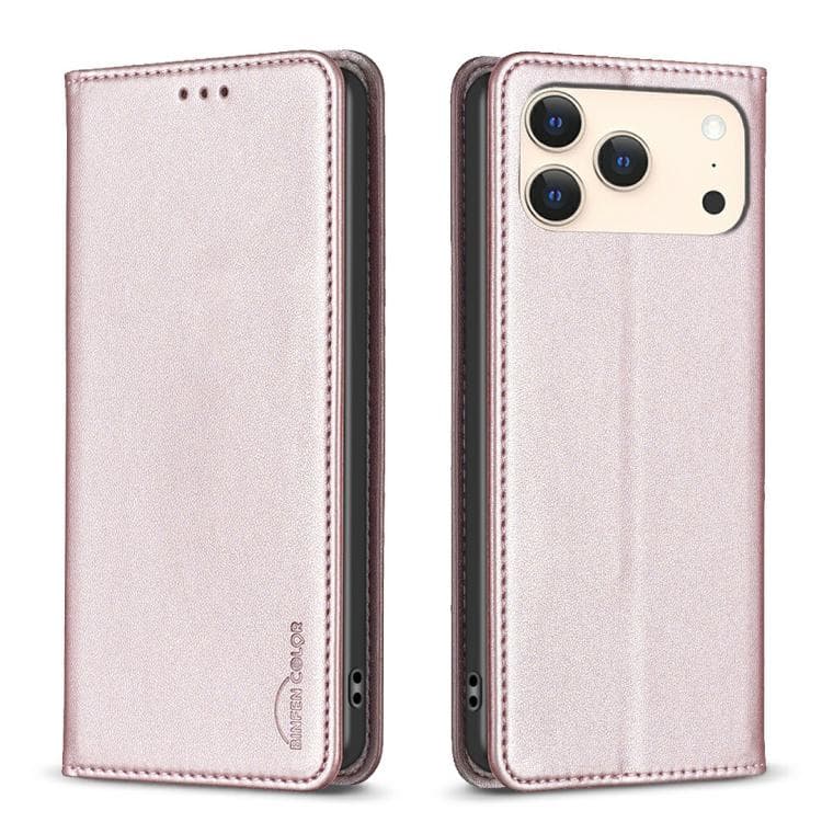 For iPhone 17 Pro Max Magnetic Leather Phone Case(Gold) - Immagine 1