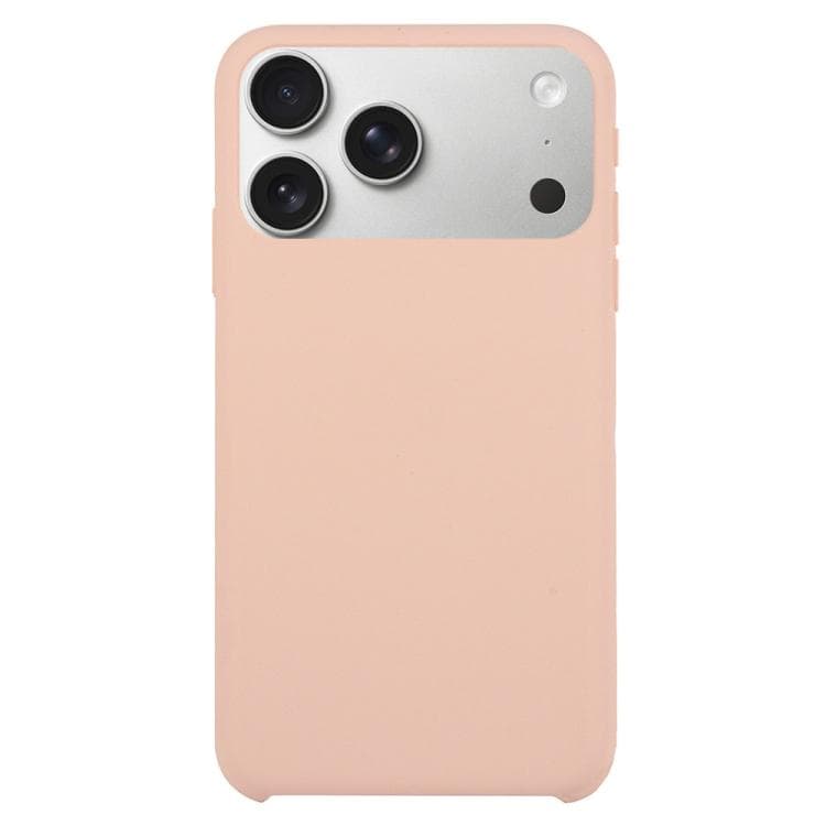 For iPhone 17 Pro Max Solid Silicone Phone Case(Pink) - Immagine 1