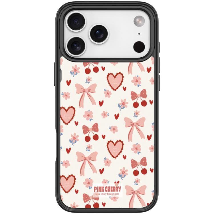 Custodia magnetica per iPhone 17 Pro con motivo Pink Lover (Nero) - Immagine 1