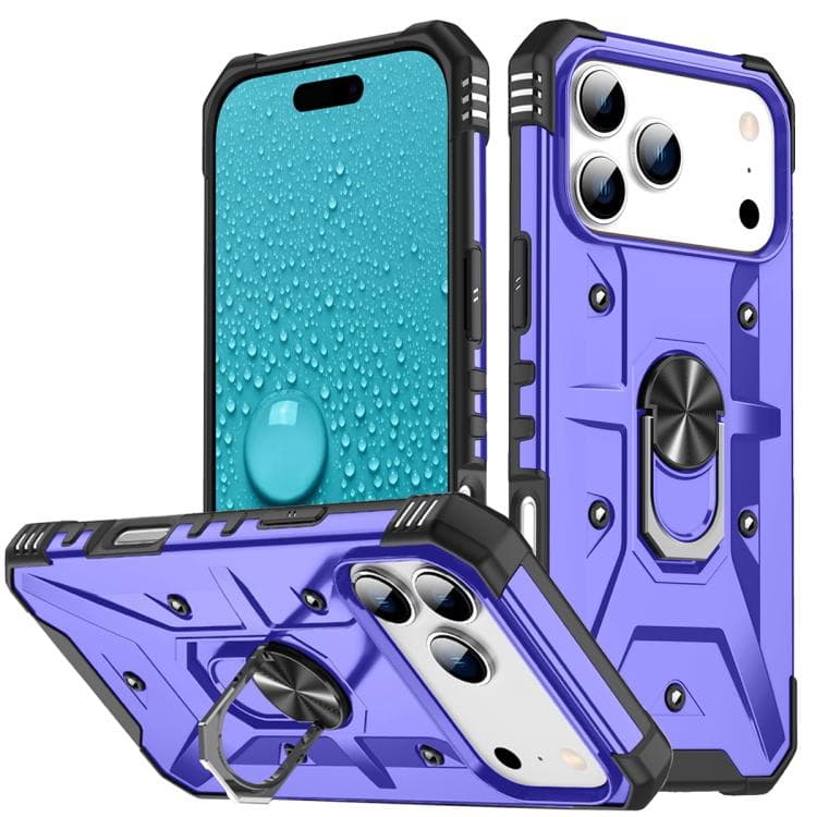 For iPhone 17 Pro Ring Holder Phone Case(Purple) - Immagine 1
