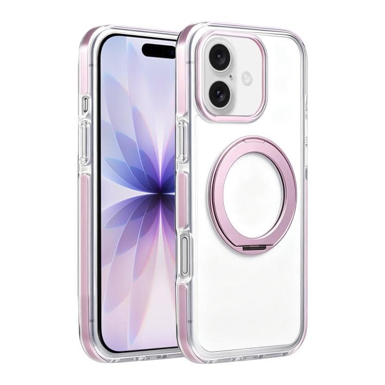 For iPhone 17 Stress Relief Holder Magnetic Phone Case(Pink) - Immagine 1