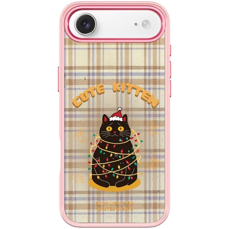 For iPhone Air Christmas Cat Pattern Magnetic Phone Case(Pink) - Immagine 1