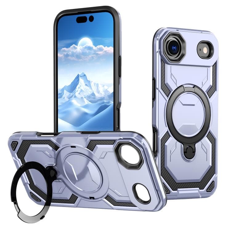 For iPhone Air Cooling MagSafe Holder Phone Case(Light Purple) - Immagine 1