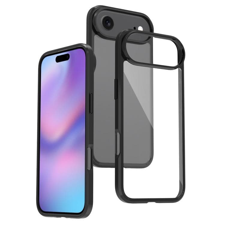 For iPhone Air Scratchproof Acrylic TPU Phone Case(Black)