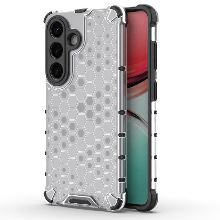For Samsung Galaxy S26 5G Honeycomb Shockproof Phone Case(White) - Immagine 1