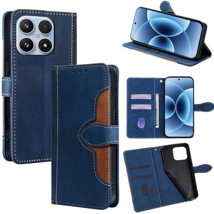 For Xiaomi 17 Skin Feel Magnetic Buckle Leather Phone Case(Blue) - Immagine 1