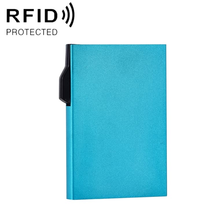 FY1901 RFID Anti-magnetic Aluminum Alloy Card Holder(Blue) - Immagine 1