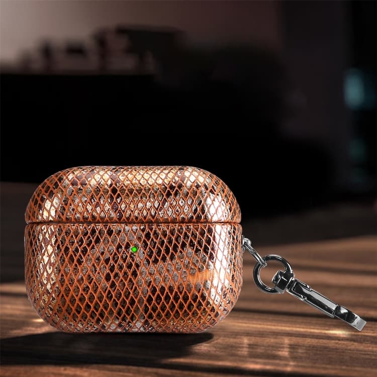 Custodia per auricolari J01 Mesh Snakeskin per AirPods Pro (Arancione) - Immagine 1