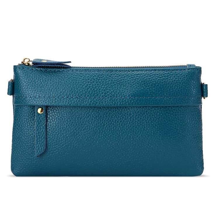 Ladies One-Shoulder Diagonal Mobile Phone Coin Purse(Lake Blue) - Immagine 1