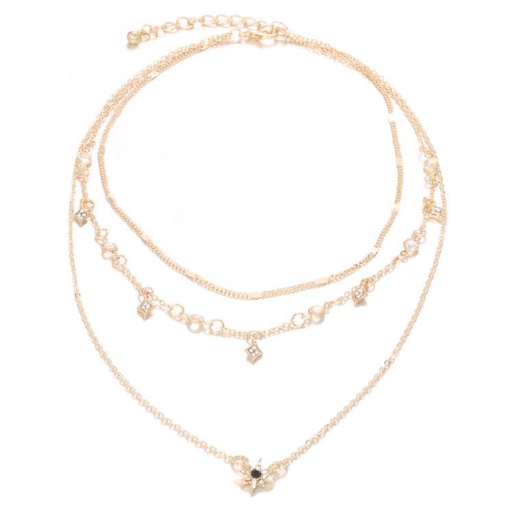 Collana a ciondolo stella multistrato combinata (4444) - Immagine 1