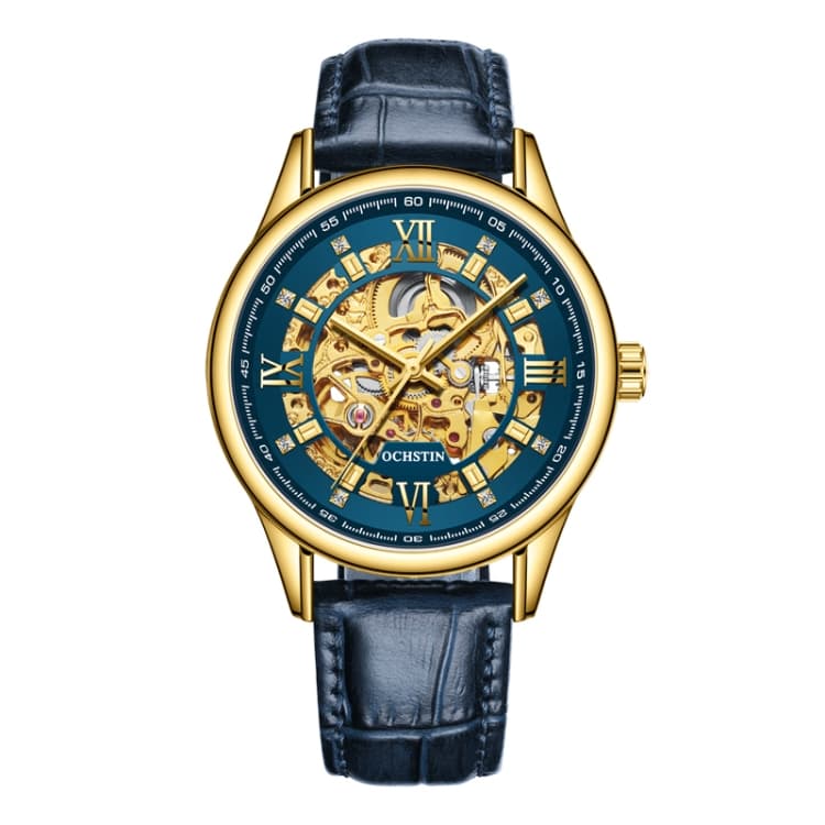 OCHSTIN 6020D Orologio meccanico a vista da uomo Masterpiece (Oro-Blu) - Immagine 1