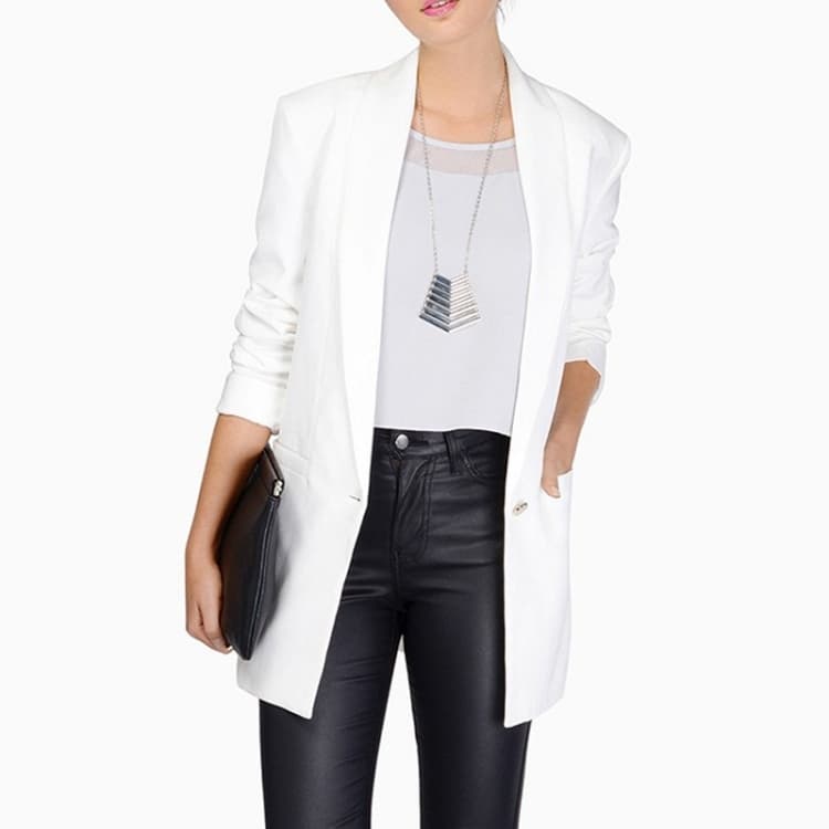 One Buckle Long-sleeved Suit - Immagine 1