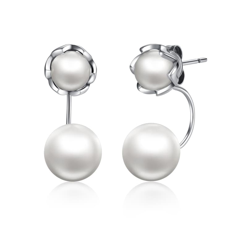 Orecchino a perla in argento sterling S925 double face - Immagine 1