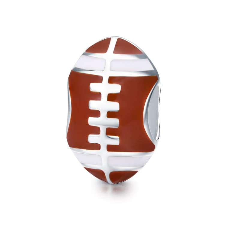 Accessori per pallone da rugby fai-da-te in argento sterling S925 - Immagine 1
