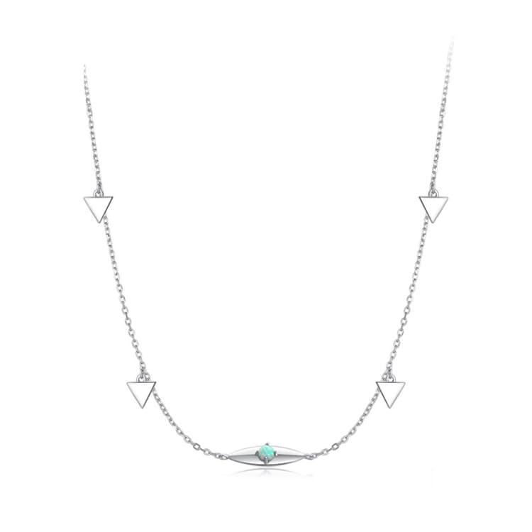 Collana Occhio di Diavolo in Argento Sterling S925 placcato Platino (BSN411) - Immagine 1