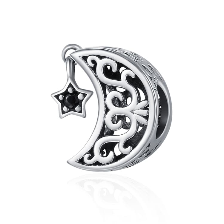 S925 Sterling Silver Star And Moon DIY Bead Accessories - Immagine 1