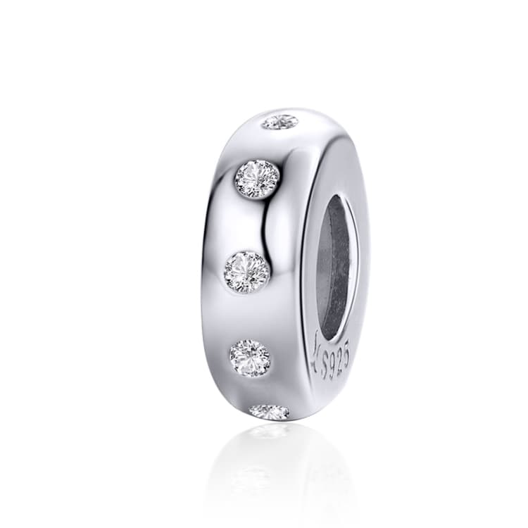 S925 Sterling Silver Zircon Beaded DIY Bracelet Accessories - Immagine 1