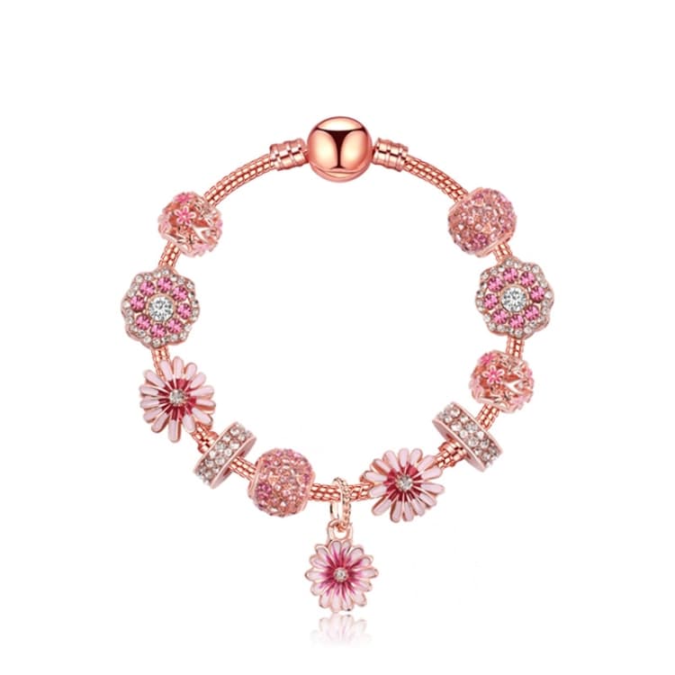 Bracciale accessorio con perle rosa oro donna SL122 - Immagine 1