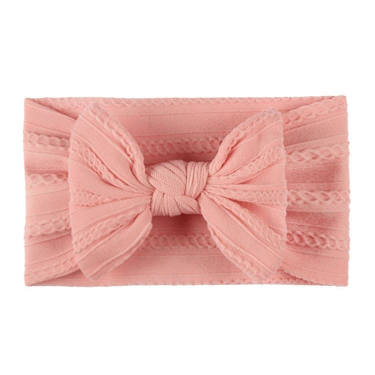 Fascia per bambini in nylon jacquard morbido con fiocco (rosa) - Immagine 1