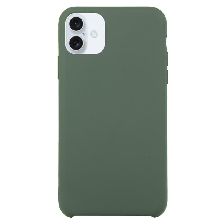 Solid Silicone Phone Case For iPhone 16(Dark Green) - Immagine 1