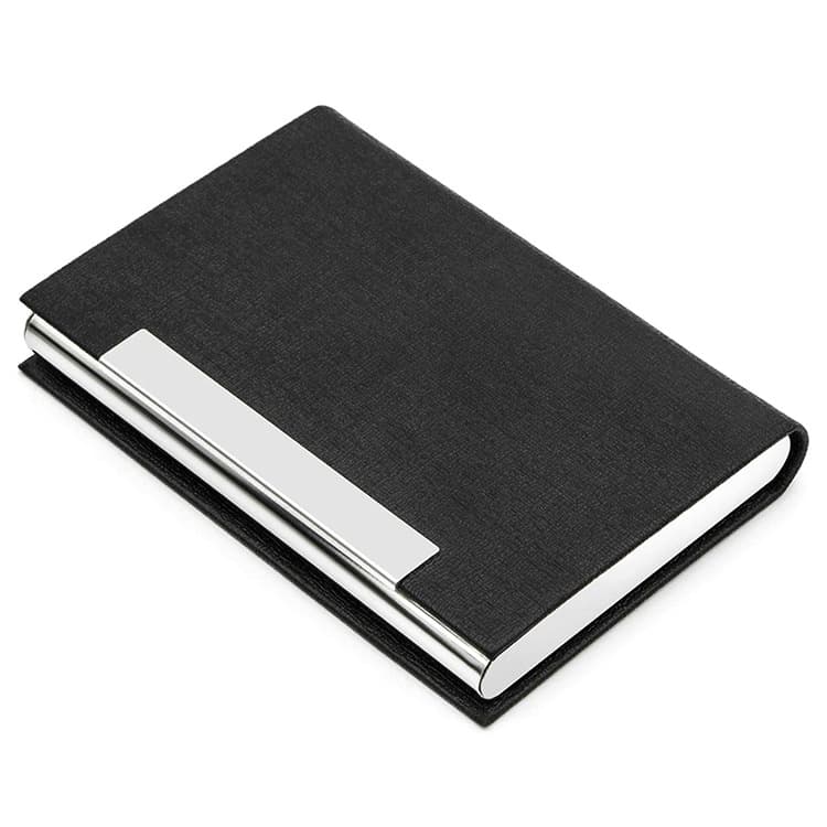Stainless Steel Business Card Holder(Black) - Immagine 1