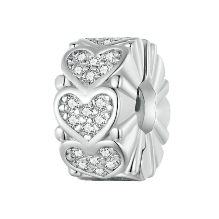 Sterling Silver Heart Silicone Snap Accessories - Immagine 1